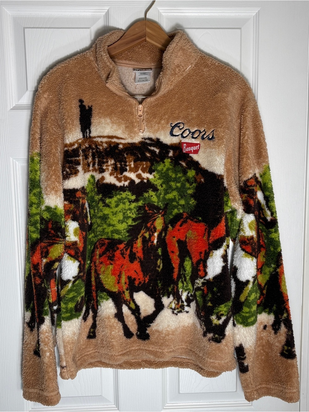 Coors Banquet Fleece Quarter Zip Pullover Limited Edition Western Beer Men’s S